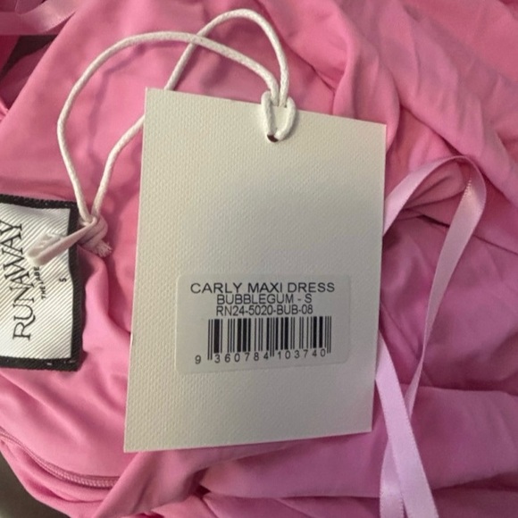 NWT Runaway the Label CARLY MAXI DRESS - BUBBLEGUM size Small - Picture 13 of 13